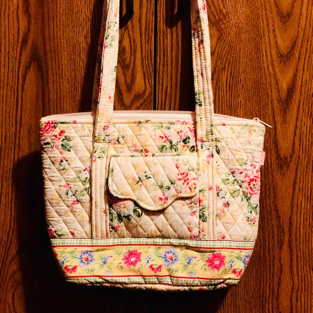 Quilted Floral Print MaggiB Handbag